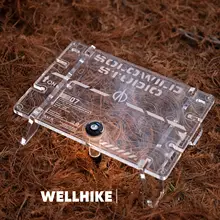 WELLHIKE ミニ折りたたみアクリルテーブル【アウトドアキャンプ用・コーヒーテーブル】