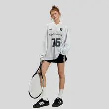 アメリカンレトロデザインのスポーツ長袖Tシャツ【春夏用・フィット・カジュアルタイプ】