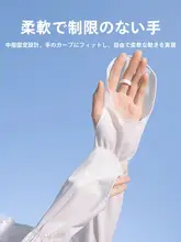 UVカット 薄手レディースアイススリーブ【通気性・日焼け防止・自転車・運転・釣り用】