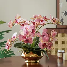 インテリアに最適！胡蝶蘭の造花 arrangement【リビング・ダイニング用・装飾用】