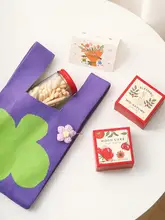 クリスマスギフトバッグ【グリーン・手提げ・お菓子用・小型】
