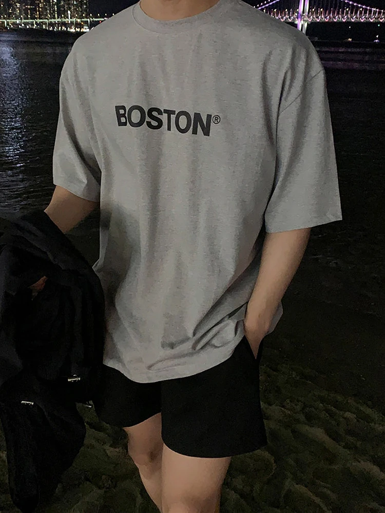碧舍 メンズ Tシャツ 30代向け ロゴプリント ローズカラー ローズカラー
