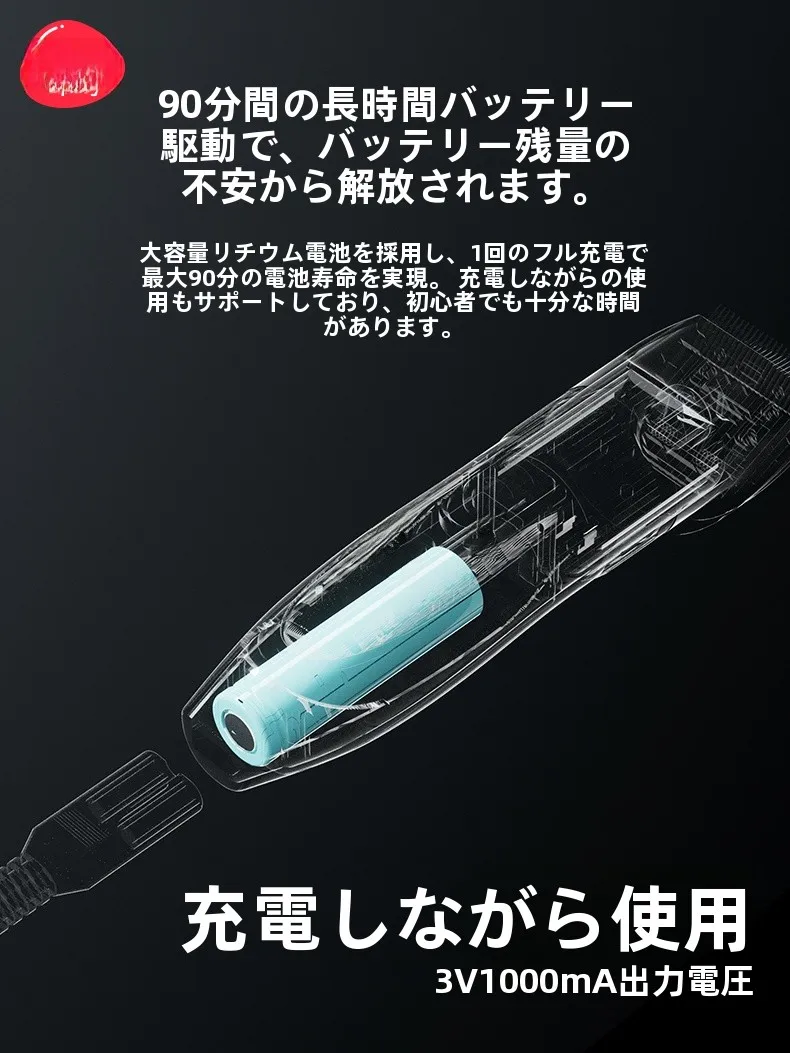 hipidog ペット用クリッパー：静音設計と安全性能が評価されるプロフェッショナル仕様の電動トリマー
