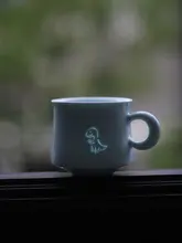 恐竜デザイン 陶製マグカップ【子供用・誕生日プレゼント・景徳鎮製】