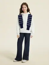 デニムパンツ キッズ ガールズ フレアシルエット ロング おしゃれ 秋