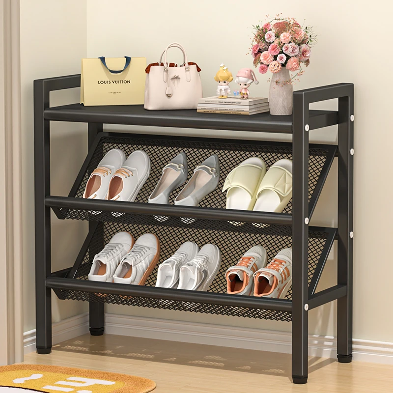 玄関用多層靴ラック：省スペース設計で収納効率を最大化