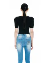 リボンデザインの女性用半袖Tシャツ【夏用・オリジナルデザイン】