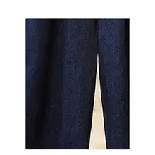 大きいサイズのワイドレッグデニムパンツ【ゆったり快適・カジュアル・ハーレムスタイル】（セットアップ対応）