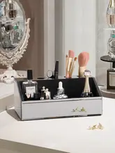 化粧品収納ボックス【デスクトップ用・重ねて使える・移動可能・口紅・香水・化粧ブラシ用】