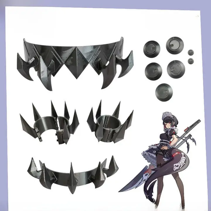 コスプレ用 シャークガール3Dプリント手首アクセサリー【光環・ヘッドドレス・ネックレス・シューズアクセサリー】
