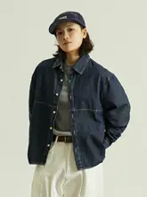 ユニセックス デニムシャツ【薄手・ゆったりとした着心地・レトロスタイル】