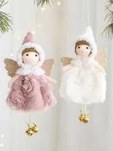 ジョジョズ L. PD. 雑貨店 アンティーク風刺繍ドレスの小さな女の子天使オーナメント【クリスマスツリー用】