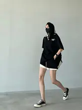 フィットの夏用運動ウェア【短袖・Vネック・ショートパンツ・ゆったりシルエット】（セットアップ対応）