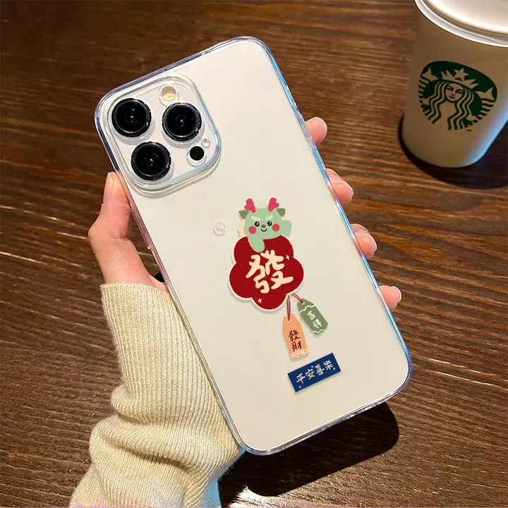 iPhone用透明ケース【男女兼用・シリコン製・可愛いデザイン】
