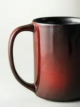 手作り粗陶製マグカップ【レトロデザイン・大容量・オフィス・家庭用】