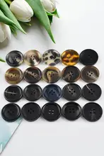 黒色樹脂ボタン【男性用スーツ・女性用ウールコートに最適・丸型】