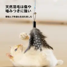 吸盤付き猫じゃらし【ロングハンドル・フェザー付き・幼猫用】