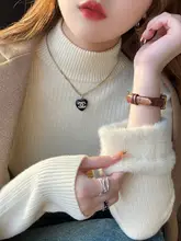 ハイネック 厚手ニットセーター【冬用・インナー・フィットデザイン】