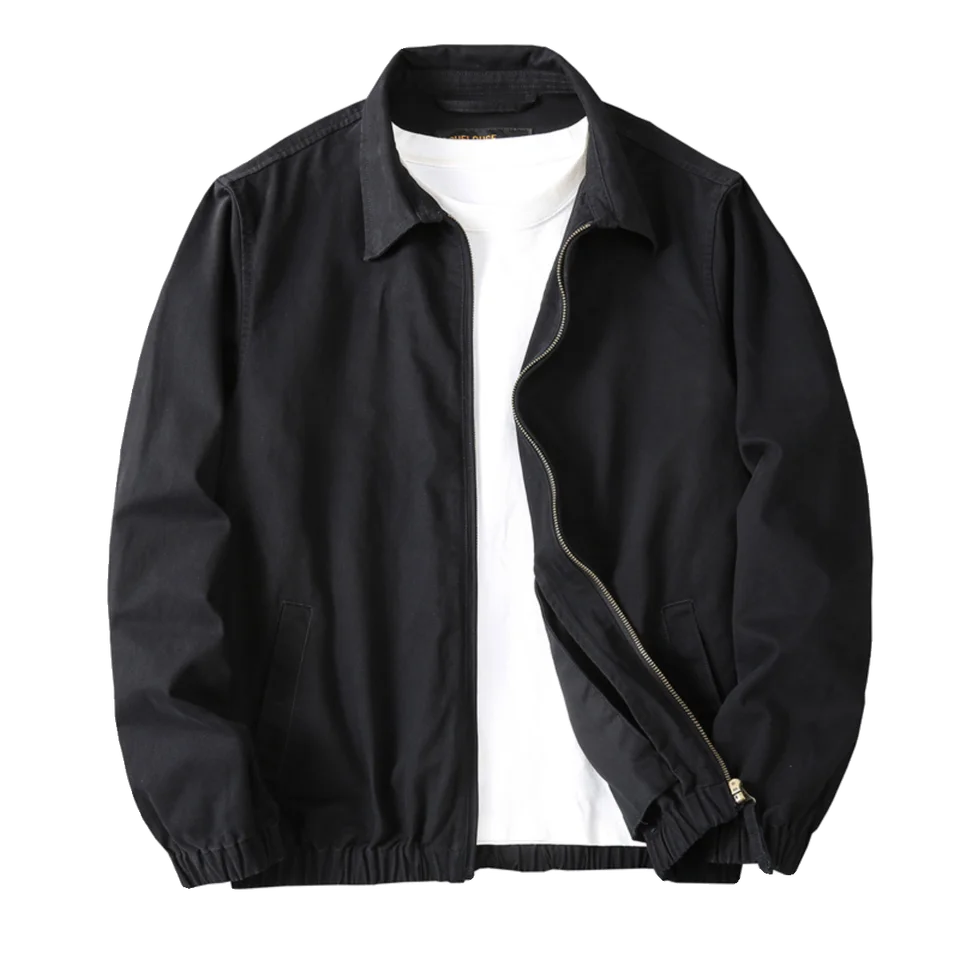 秋季用 アメリカンビジネスカジュアル メンズ翻領ジャケット【アウトドア作業服・水洗い可能・コットン素材】