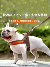 中型犬用防爆ハーネス付きリード【胸部装着・ペット用・散歩用】