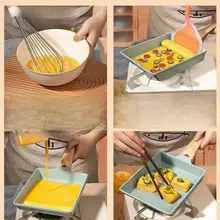 ミニタイプの楕円形ふわふわ卵焼き器【家用・テフロン加工・朝食用】（セットアップ対応）