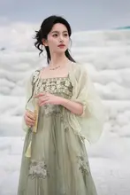 天絲素材の刺繍入りキャミワンピース【春の花束・夏用・外套付き】（セットアップ対応）
