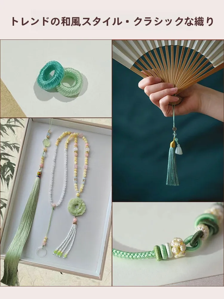 かぎ針で編むリボン小物のDIYに最適な赤いロープ編み紐【ハンドメイド用】