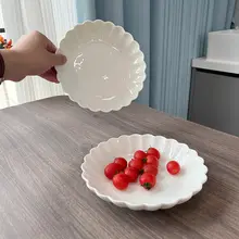 家庭用花柄プレート【陶器製・上品なデザイン・レストランやホテルに最適】