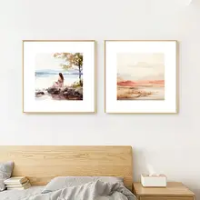 美しいアートウォールデコレーション【クリーム風・風景画・寝室・リビング・ダイニング用】