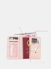 シンプルで機能的な女性用パスポートケース【旅行用・カード収納・多機能】