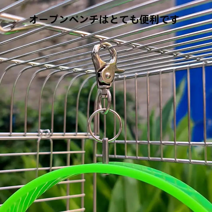 インコ用秋千と爪削りスタンドポール【グラデーションデザイン・おもちゃ・登り棒・吊り環】