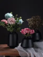 シンプル北欧風 陶製花瓶【水耕・生花・ドライフラワー用・インテリア装飾】