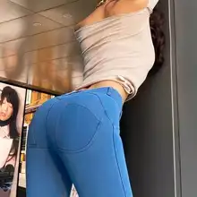 春季新作 低腰デニムパンツ【女性用・極上の柔らかさ・セクシー・テーパード】