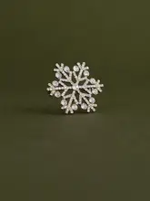 雪の結晶デザインのバレッタ【フランス風・サイドクリップ・後頭部用】