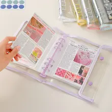 透明なフラッシュパウダー四格カードアルバム【学生向け・明信片収納・韓国風】
