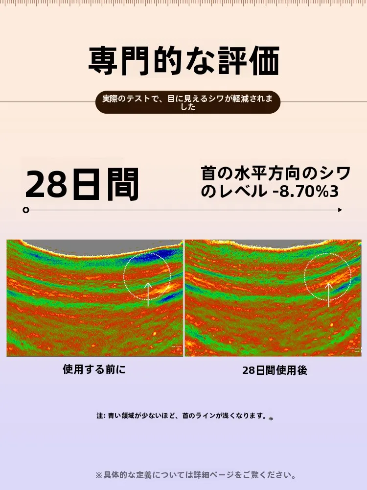 コラーゲン配合のネックマスクでシワケアを実現する：小Vネック向けの持続性と使いやすさ