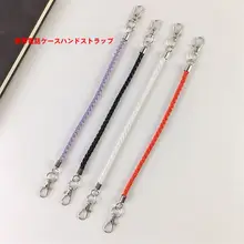 ユニークなスマホ用ハンドストラップ【レザー製・短め・DIY対応・ダブルクリンチ式】