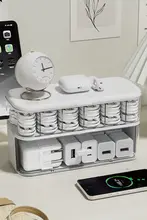 デスク用多機能充電ケーブル整理ボックス【大容量・スリムデザイン】