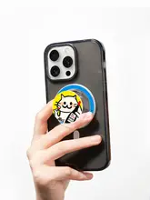 可愛いデザインのマグネット吸引スマホスタンド【iPhone15・Huawei対応・ポータブル】