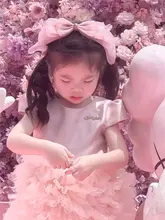 かわいい四層のシフォンリボンヘアクリップ【子供用・甘いデザイン・髪飾り】