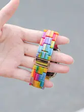 FUNNYRICH カラフルなレインボーApple Watchバンド【iWatch S9 対応・8/SE/Ultra用】