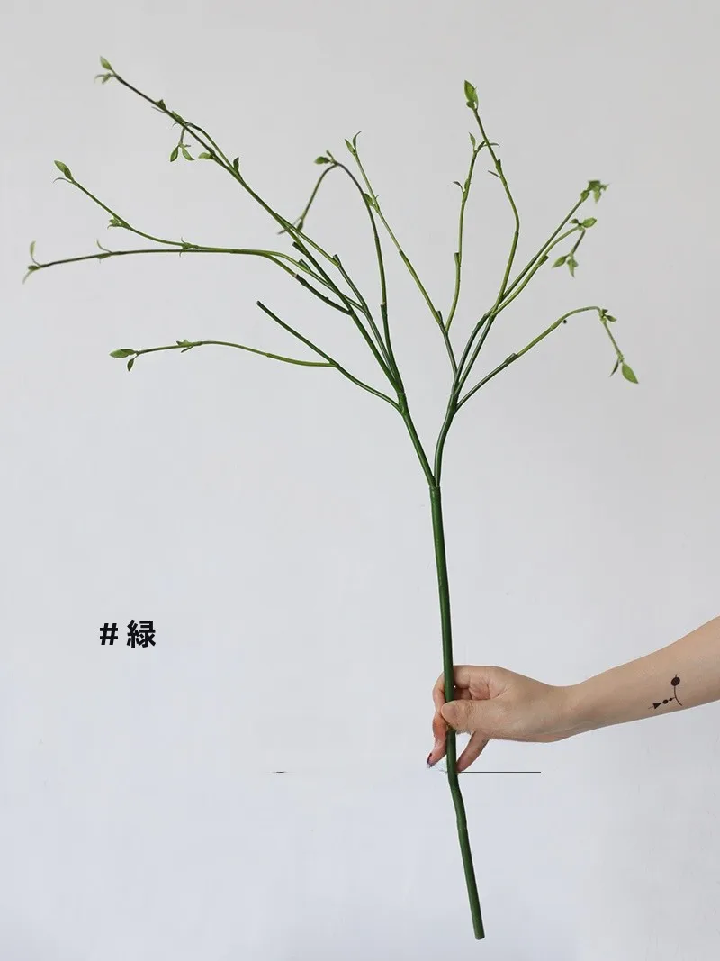 リアルな葉材を使用した柳枝装飾：樹木剪定のための新中式デザイングリーンブランチ