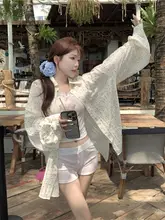 デザイン性に優れた波点柄 長袖シャツとキャミソールの2点コーデ（セットアップ対応）