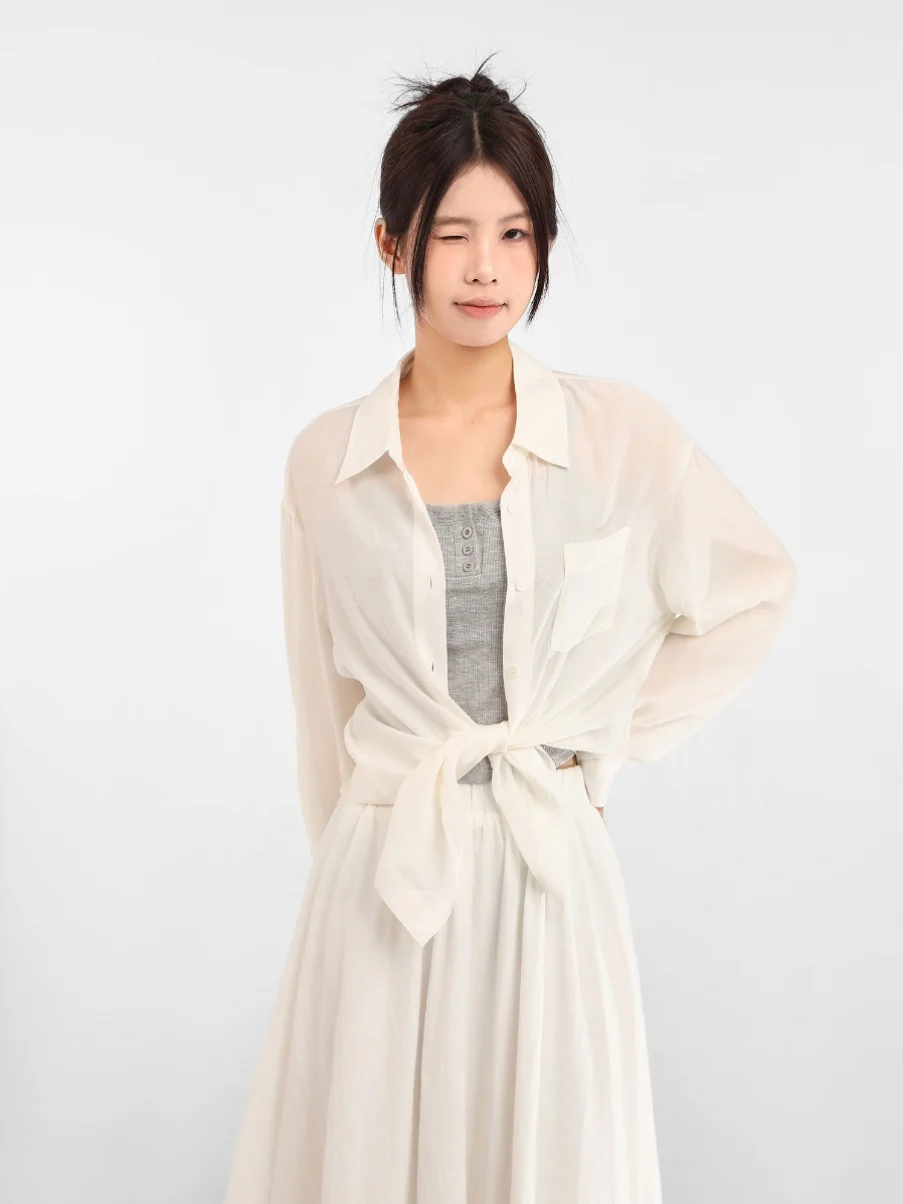 涼しい ブラウス としての夏用 薄手の冷感シャツ【ブルー・防晒・シフォン素材・フランス風】の実用性と選定基準