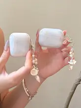 可愛いクラゲデザインのAirPods保護ケース【ドレープリボン付き・耐衝撃・新型対応】