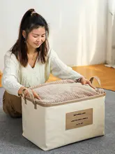衣服収納ボックス 大型 家庭用 折りたたみ コットン麻ファブリック