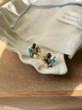 FEARLESS ハンドメイド ヴィンテージ天然石パールビーズピアス【デリケートデザイン】【女性用】