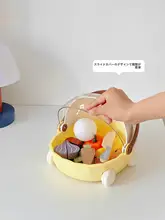 透明防塵デスク収納ボックス【小物整理・プラスチック製・化粧品・文房具用】