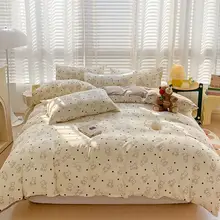 冬用二重ガーゼ布団カバー【シンプルデザイン・ダブルサイズ・おしゃれ】（セットアップ対応）