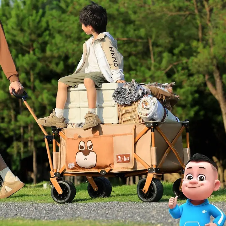 Camel アウトドア用キャンプカート【大容量・子供用・リクライニング機能付き】